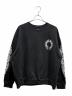 CHROME HEARTS（クロムハーツ）の古着「Floral Cross Horseshoe Crewneck Sweat Shirts」｜ブラック