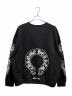 CHROME HEARTS (クロムハーツ) Floral Cross Horseshoe Crewneck Sweat Shirts ブラック サイズ:L：150000円
