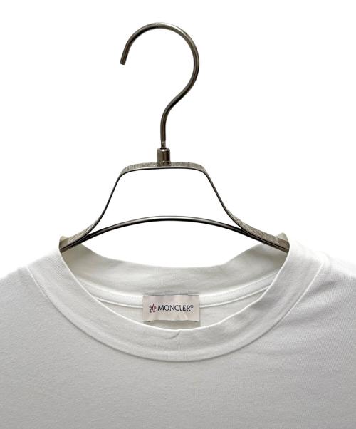 MONCLER（モンクレール）MONCLER (モンクレール) ロゴTシャツ ホワイト サイズ:Sの古着・服飾アイテム