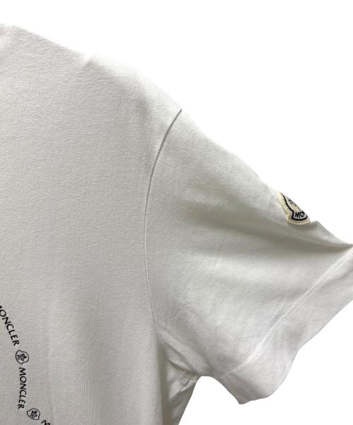 MONCLER（モンクレール）MONCLER (モンクレール) ロゴTシャツ ホワイト サイズ:Sの古着・服飾アイテム