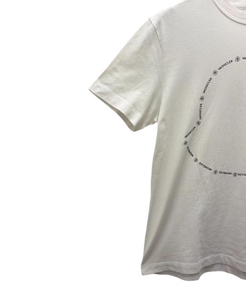 MONCLER（モンクレール）MONCLER (モンクレール) ロゴTシャツ ホワイト サイズ:Sの古着・服飾アイテム