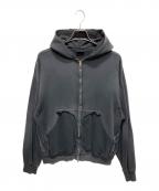 BALENCIAGAバレンシアガ）の古着「Inside Out Zip-Up Hoody」｜ネイビー