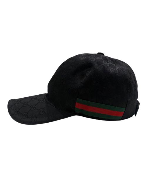 GUCCI（グッチ）GUCCI (グッチ) GGジャガードキャップ ブラック サイズ:Lの古着・服飾アイテム