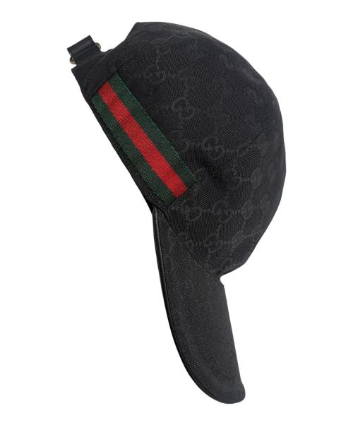 GUCCI（グッチ）GUCCI (グッチ) GGジャガードキャップ ブラック サイズ:Lの古着・服飾アイテム