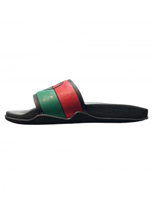 GUCCI（グッチ）GUCCI (グッチ) インターロッキングGスライドサンダル ブラック サイズ:8の古着・服飾アイテム