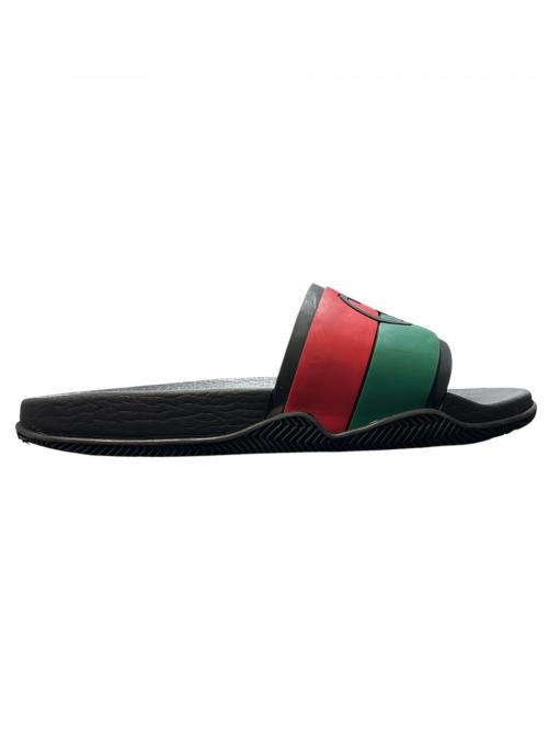 GUCCI（グッチ）GUCCI (グッチ) インターロッキングGスライドサンダル ブラック サイズ:8の古着・服飾アイテム