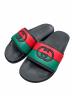 GUCCI（グッチ）の古着「インターロッキングGスライドサンダル」｜ブラック