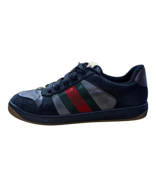 GUCCI（グッチ）GUCCI (グッチ) ACE GG SUPREME SNEAKER ブラック サイズ:8の古着・服飾アイテム