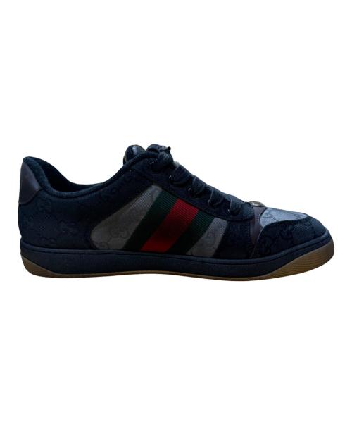 GUCCI（グッチ）GUCCI (グッチ) ACE GG SUPREME SNEAKER ブラック サイズ:8の古着・服飾アイテム