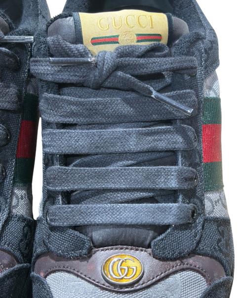 GUCCI（グッチ）GUCCI (グッチ) ACE GG SUPREME SNEAKER ブラック サイズ:8の古着・服飾アイテム