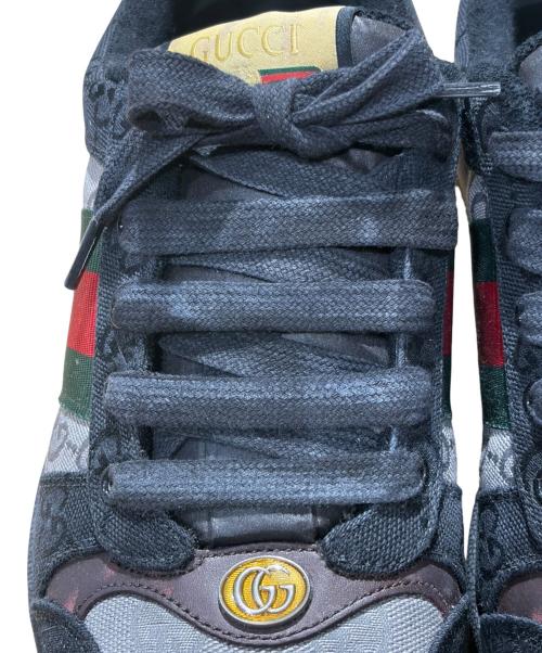 GUCCI（グッチ）GUCCI (グッチ) ACE GG SUPREME SNEAKER ブラック サイズ:8の古着・服飾アイテム