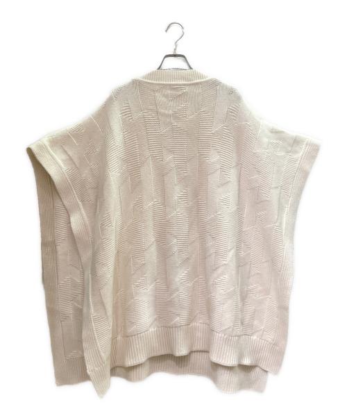 HERMES（エルメス）HERMES (エルメス) ウールポンチョニット/Wool Poncho Knit Sweater/2904D3 ホワイト サイズ:34の古着・服飾アイテム