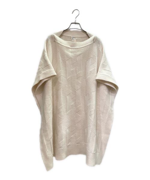 HERMES（エルメス）HERMES (エルメス) ウールポンチョニット/Wool Poncho Knit Sweater/2904D3 ホワイト サイズ:34の古着・服飾アイテム