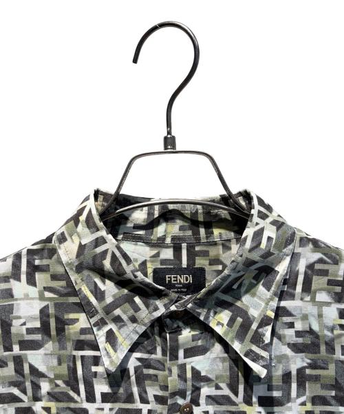 FENDI（フェンディ）FENDI (フェンディ) ズッカ総柄半袖シャツ グリーン サイズ:SIZE 39の古着・服飾アイテム