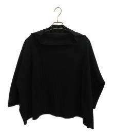 me ISSEY MIYAKE（ミーイッセイ ミヤケ）の古着「プリーツカットソー」｜ブラック