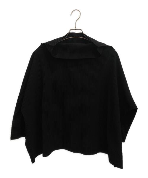 me ISSEY MIYAKE（ミーイッセイ ミヤケ）me ISSEY MIYAKE (ミーイッセイ ミヤケ) プリーツカットソー ブラック サイズ:-の古着・服飾アイテム