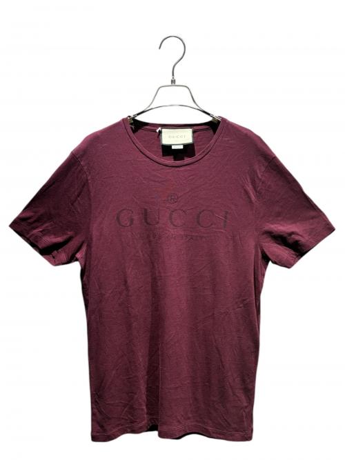 GUCCI（グッチ）GUCCI (グッチ) ロゴTシャツ ワインレッド サイズ:Mの古着・服飾アイテム