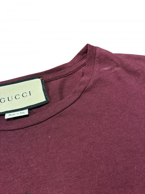 GUCCI（グッチ）GUCCI (グッチ) ロゴTシャツ ワインレッド サイズ:Mの古着・服飾アイテム