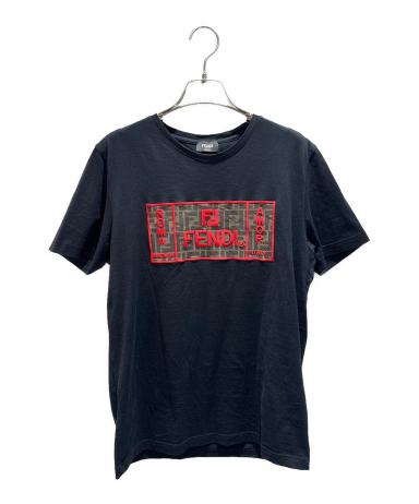 美品✨フェンディ ヘッドホンプリントズッカ Tシャツ ブラック 中古・古着通販】FENDI (フェンディ) ロゴTシャツ/ズッカ ブラック