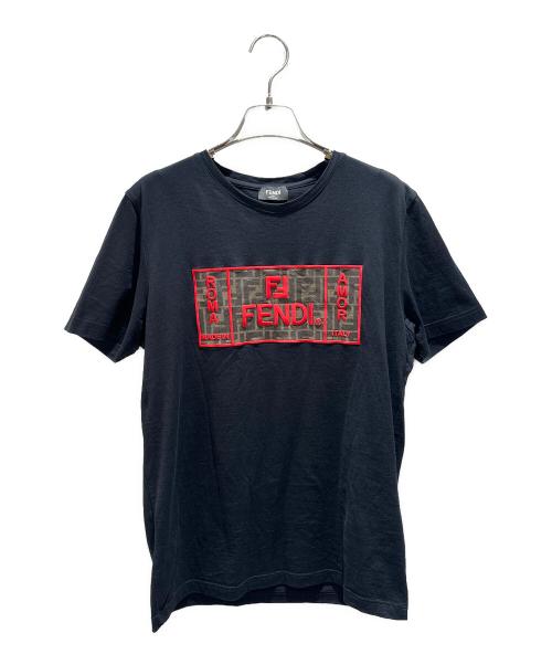 FENDI（フェンディ）FENDI (フェンディ) ロゴTシャツ/ズッカ ブラック サイズ:Sの古着・服飾アイテム