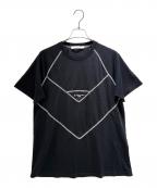 GIVENCHYジバンシィ）の古着「ステッチロゴTシャツ」｜ブラック