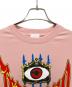 中古・古着 BURBERRY (バーバリー) スローガンプリントTシャツ ピンク サイズ:Ｌ：20000円