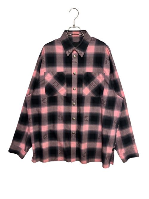 GIVENCHY（ジバンシィ）GIVENCHY (ジバンシィ) 4Gオンブレチェックシャツ ピンク サイズ:39の古着・服飾アイテム