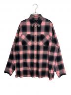 GIVENCHYジバンシィ）の古着「4Gオンブレチェックシャツ」｜ピンク