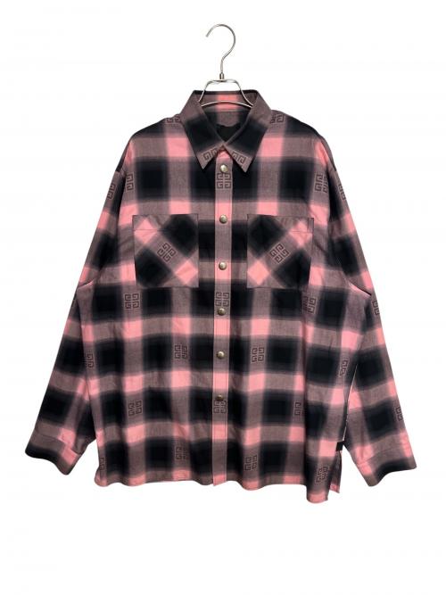 GIVENCHY（ジバンシィ）GIVENCHY (ジバンシィ) 4Gオンブレチェックシャツ ピンク サイズ:39の古着・服飾アイテム