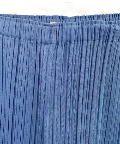 PLEATS PLEASE（プリーツプリーズ）PLEATS PLEASE (プリーツプリーズ) レースレイヤードプリーツパンツ スカイブルー サイズ:1の古着・服飾アイテム