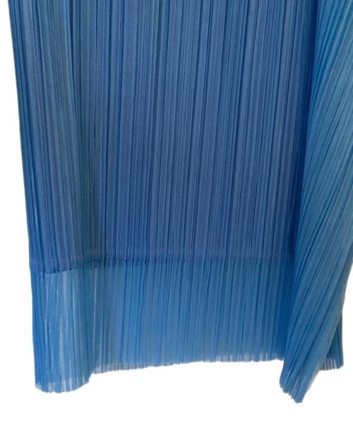 PLEATS PLEASE（プリーツプリーズ）PLEATS PLEASE (プリーツプリーズ) レースレイヤードプリーツパンツ スカイブルー サイズ:1の古着・服飾アイテム