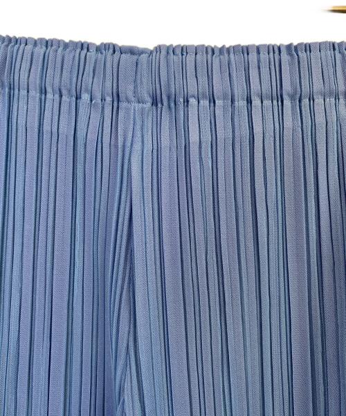 PLEATS PLEASE（プリーツプリーズ）PLEATS PLEASE (プリーツプリーズ) レースレイヤードプリーツパンツ スカイブルー サイズ:1の古着・服飾アイテム