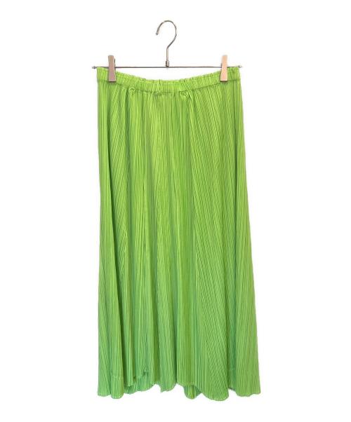 PLEATS PLEASE（プリーツプリーズ）PLEATS PLEASE (プリーツプリーズ) プリーツスカート 黄緑 サイズ:5の古着・服飾アイテム