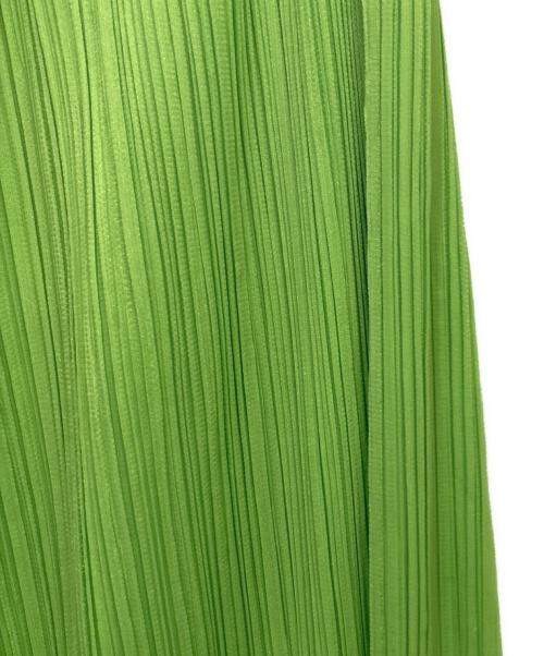 PLEATS PLEASE（プリーツプリーズ）PLEATS PLEASE (プリーツプリーズ) プリーツスカート 黄緑 サイズ:5の古着・服飾アイテム