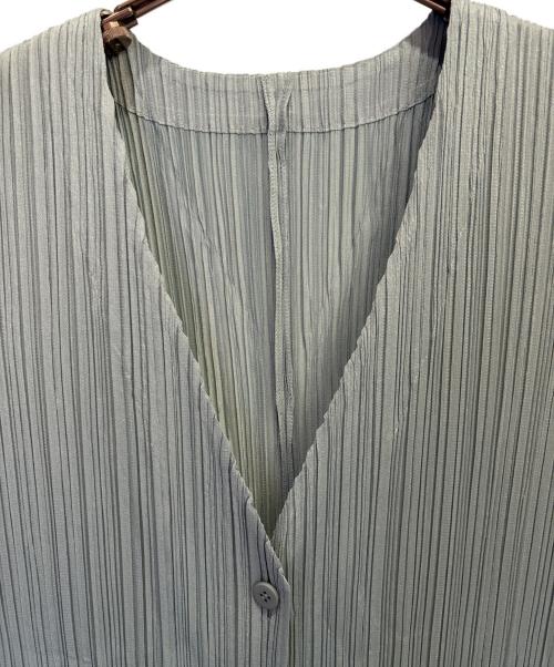 PLEATS PLEASE（プリーツプリーズ）PLEATS PLEASE (プリーツプリーズ) プリーツロングベスト グリーン サイズ:3の古着・服飾アイテム
