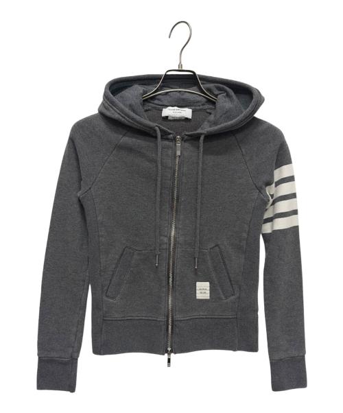 Thom Browne（トムブラウン）Thom Browne (トムブラウン) 4barジップパーカー グレー サイズ:40の古着・服飾アイテム