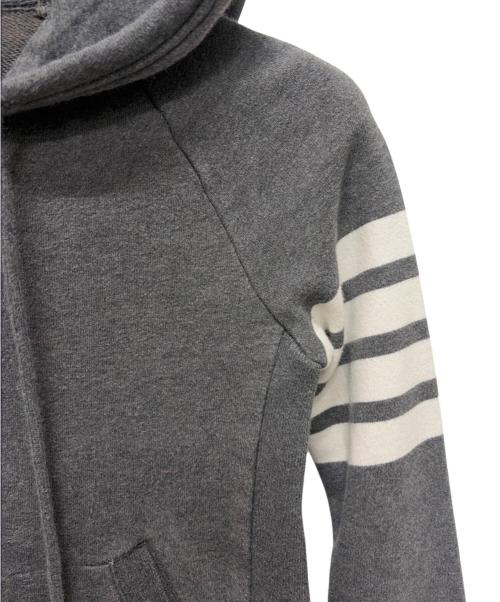 Thom Browne（トムブラウン）Thom Browne (トムブラウン) 4barジップパーカー グレー サイズ:40の古着・服飾アイテム