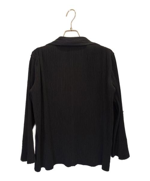PLEATS PLEASE（プリーツプリーズ）PLEATS PLEASE (プリーツプリーズ) プリーツテーラードジャケット ブラック サイズ:2の古着・服飾アイテム