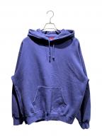 SUPREMEシュプリーム）の古着「Satin Applique Hooded Sweat Shirt」｜ブルー