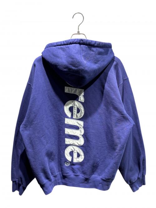 SUPREME（シュプリーム）SUPREME (シュプリーム) Satin Applique Hooded Sweat Shirt ブルー サイズ:Lの古着・服飾アイテム