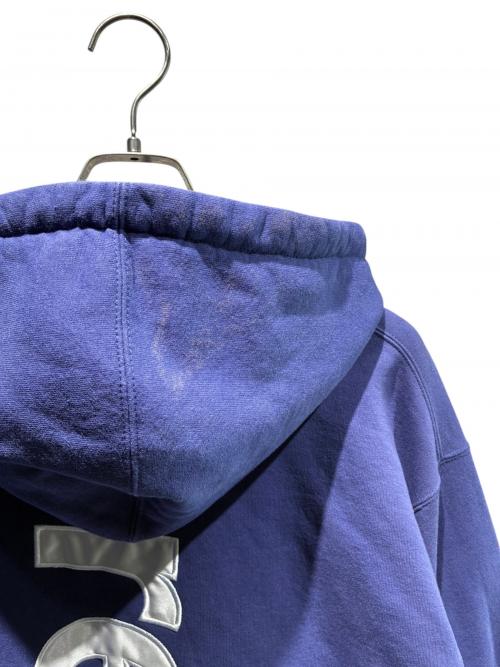 SUPREME（シュプリーム）SUPREME (シュプリーム) Satin Applique Hooded Sweat Shirt ブルー サイズ:Lの古着・服飾アイテム