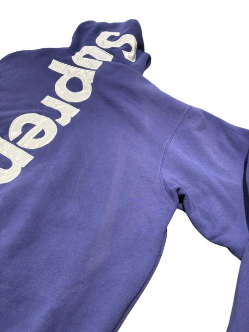 SUPREME（シュプリーム）SUPREME (シュプリーム) Satin Applique Hooded Sweat Shirt ブルー サイズ:Lの古着・服飾アイテム