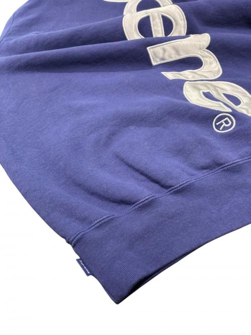 SUPREME（シュプリーム）SUPREME (シュプリーム) Satin Applique Hooded Sweat Shirt ブルー サイズ:Lの古着・服飾アイテム