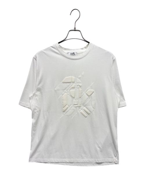 HERMES（エルメス）HERMES (エルメス) Chevaux en Symetrie Tシャツ ホワイト サイズ:Lの古着・服飾アイテム