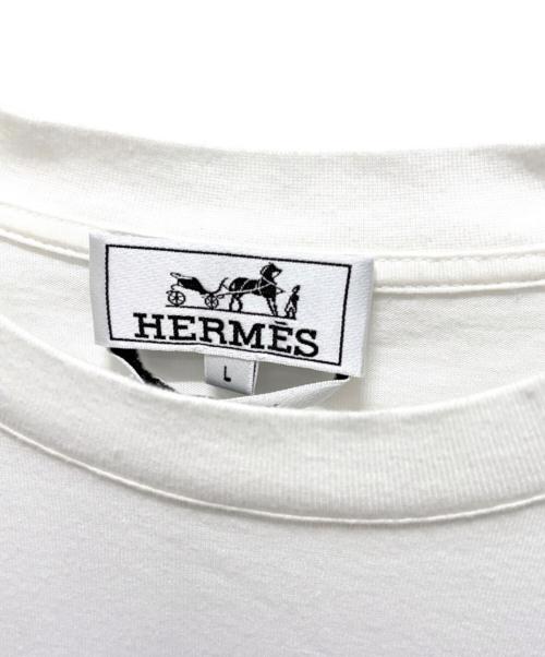 HERMES（エルメス）HERMES (エルメス) Chevaux en Symetrie Tシャツ ホワイト サイズ:Lの古着・服飾アイテム