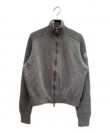 MONCLER（モンクレール）の古着「Cashmere Blend Zip Cardigan カシミヤ混ジップカーディガン/F20939B72300 A9363」｜ライトグレー