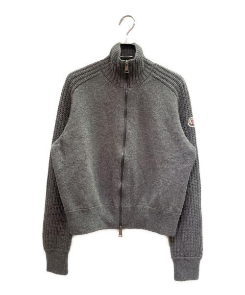 MONCLER（モンクレール）MONCLER (モンクレール) Cashmere Blend Zip Cardigan カシミヤ混ジップカーディガン/F20939B72300 A9363 ライトグレー サイズ:Sの古着・服飾アイテム