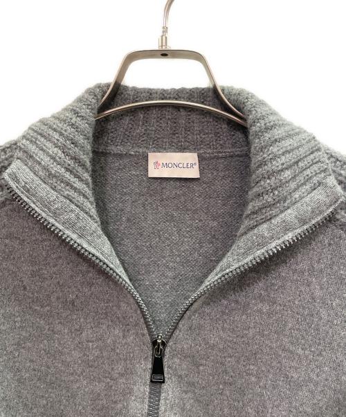 MONCLER（モンクレール）MONCLER (モンクレール) Cashmere Blend Zip Cardigan カシミヤ混ジップカーディガン/F20939B72300 A9363 ライトグレー サイズ:Sの古着・服飾アイテム