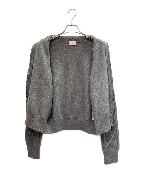 MONCLER（モンクレール）MONCLER (モンクレール) Cashmere Blend Zip Cardigan カシミヤ混ジップカーディガン/F20939B72300 A9363 ライトグレー サイズ:Sの古着・服飾アイテム