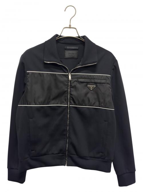 PRADA（プラダ）PRADA (プラダ) Re-Nylonディテール付 スウェットシャツ ブラック サイズ:Lの古着・服飾アイテム